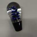 Flower Shift Knob Shifter Knob Gear Shift Knob Shift Lever Knob Car Gear Stick Head Unique Shift Handle Fit Most Automatic Manual Vehicles Trucks Round (Black Shaft Blue)