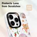 for iPhone 16 Case [Military-Grade Drop Protection/Whimsical Soft TPU Protective/Camera Protection/for Women & Girls]-Glam Disco Floral Collage Art