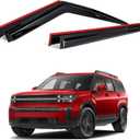 AUXKO Rain Guards for Hyundai Santa FE 2024 2025 2026, Window Vent Visor Accessories - Rain Guard Window Visors for Santa FE Car Windows, Tape-On Side Window Wind Deflectors & Visors Smoke Black