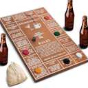 Hammer + Axe Wooden Drinkopoly Board Game Bottle Caps Drinking Party Parties Fun