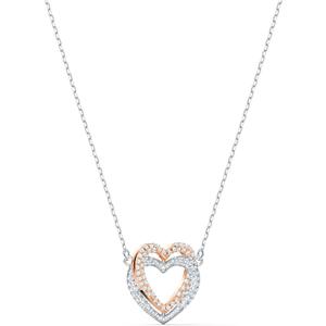 Swarovski Infinity Heart Jewelry Collection, Necklaces and Bracelets, Rose Gold & Rhodium Tone Finish, Clear Crystals