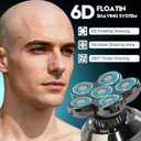 Head Shavers for Bald Men: Upgraded Detachable Head Shaver6D Floating HeadsDry and Wet Electric Shaver Budget OptionIPX8 Waterproof,LED DisplayGrooming Kit with Type-C Fast Charging