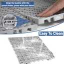 12PCS Drainage Interlocking Floor Tiles 11.8" x 11.8", Modular Interlocking Cushion Soft PVC Floor Non-Slip Splicing Waterproof Mat for Pool, Shower, Patio, Balcony, Bathroom, Kitchen, YardGrey