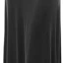 Lock and Love Women's Casual High Waist Solid/Tie Dye Fold Over Flowy Long Maxi Skirt (Medium, Wb670_black)