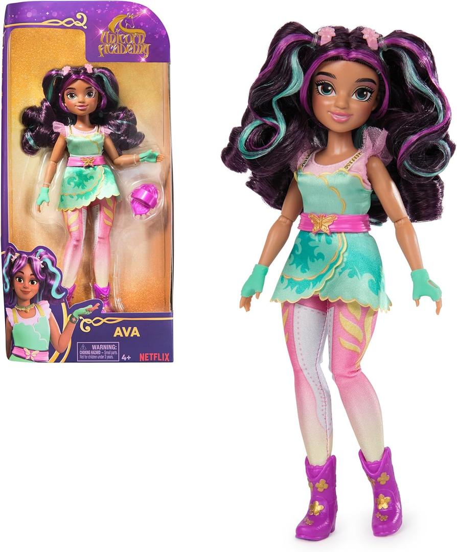 Unicorn Academy, Ava Doll with 7 Accessories, 9.5, Dolls & Unicorn Toys, Gifts & Stocking Stuffers for Girls Ages 4 and up