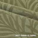 FUTEI Olive Green Decorative Throw Pillow Covers 12x20 Inch Set of 2,Soft Chenille Phoenix Tail Leaf Textured Pillow Case,Modern Home Decor for Couch Bed Living Room