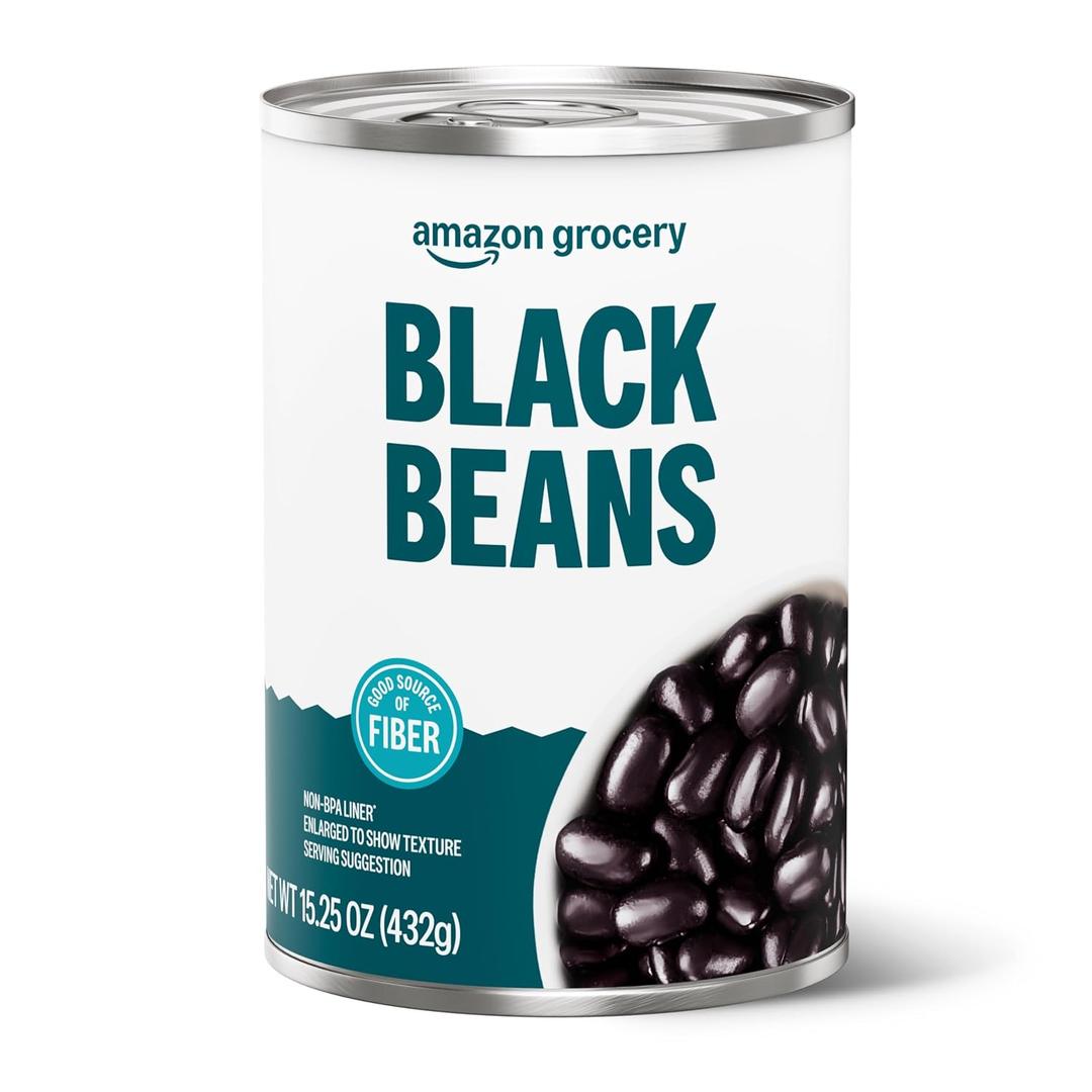 Amazon Grocery, Canned Black Beans,15.25 Oz (EXP 02/24/27)