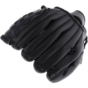 Left Handed Softball Glove Leather Wear-resistant Youth Baseball Brown 12 inch