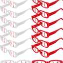 12/24 Pcs Sport Party Favor Baseball Soccer Softball Glasses for Senior Night Sport Event Team Gift Photo Booth Prop