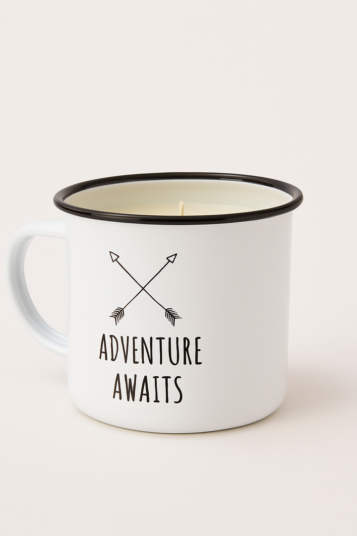 BLUE RIDGE MOUNTAIN CAMPER MUG CANDLE Vanilla Wild Honey 12 OZ