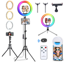 13" Selfie Ring Light with Stand and Phone Holder, 76" Tripod