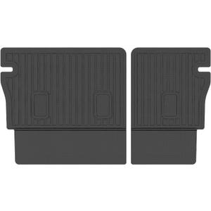 FREEMOTOR802 Backrest Mats Seat Back Protector, Compatible with 2024-2025 Chevrolet Equinox EV, All Weather Rear Row Seat Backrest Protector Trunk Cargo Liner Replacement, Black TPE 2PCS Set