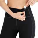 Heathyoga Leggings with Pockets for Women Tummy Control High Waisted Yoga Pants Women Compression Workout Leggings (Black)