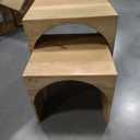 Mercana Cleo Curved Nesting Tables, 17.5"×17.5"×20"/15.5"×15.5"×14in