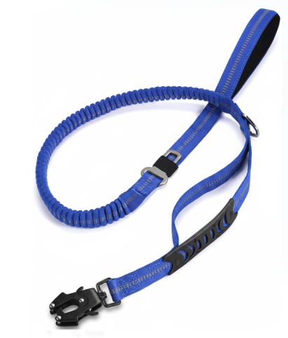 Heavy Duty Dog Leash, 4-6FT Shock Absorbing Dog Leashes with Traffic Handle and Comfortable Padded Handles, Advanced Easy Metal Clip, No Pull Reflective Leash for Medium Large Dogs That Pull (Blue)