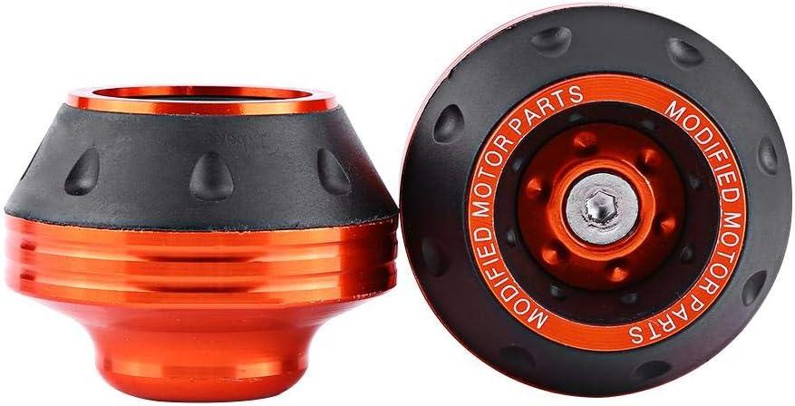Front Fork Frame Sliders Wheel Crash Protector, Keenso CNC Aluminum Front Fork Wheel Frame Sliders Motorbike Falling Scooter Moped(Orange)