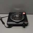 Elite Gourmet ESB100B Countertop Single Coiled Burner Electric Hot Plate, Temperature Control, Indicator Light, Easy to Clean, Black