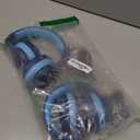 Two (2) iClever BTH12 Kids Bluetooth Headphones,Colorful LED Lights Kids Headphones Wireless,74/85dBA Safe Volume,85H Playtime,Fast Charging,Bluetooth 5.2,Over Ear,Built-in Mic for iPad/Tablet/Airplane,Blue