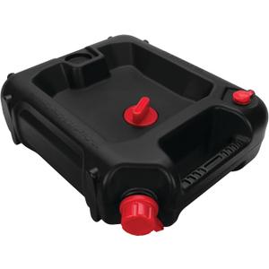 Performance Tool W4076 10-Quart Oil Drain Container, Deep Drain Well, Integrated Handle, Sealing Rubber Gaskets, Black