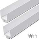 Pickmesh 2 Pcs 36 Inch Adjustable Storm Door Bottom Sweep for Door Seal 1-1/2 to 2-3/5 Inch Replacement Parts Under Draft Stopper Weather Stripping Threshold Seal (White)
