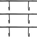 3pcs Mug Holder Under Cabinet,Coffee Mug Drying Rack Under Shelf,Coffee Cup Hanging Hooks Cooking Tools Hanger with 4 Hooks for Kitchen and Bar,Black