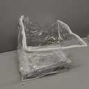 Plastic Storage Bags with Easy-Glide Zipper, Pack of 6, Durable Clear Vinyl Zippered Storage Bags for Clothes Sweaters Comforters Blankets Sheets Bedding (12 x 12 x 3.9 Inch)