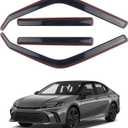 4 Pieces in-Channel Extra Durable Rain Guards Fit for 2025-2026 Toyota Camry,Window Deflectors,Window Visors (Smoke Black)