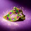 2 x Mega-L Mask for Mardi Gras Party, Accessories in Mardi Gras Festival, Mask Outfit for Women and Men, Perfect for Fat Tuesday Party Decorations, Carnival Parade Masks, Masquerade Party Favor