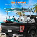 71" Aluminum Truck Ladder Rack, 800 Lbs Capacity Truck Rack, Heavy Duty Universal Pickup Truck Bed Rack with 8 No-Drill c-Clamps for Kayak, Surfboard, Lumber, Ladder & More