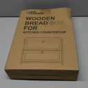 Bread Box For Kitchen Countertop, Black Breadbox, Bread Boxes for Kitchen Counter Organizer Decor Storage, Wooden Storage Box Breadbox, Housewarming Birthday Wedding Christmas Gift