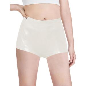 Fallorchid Girl's Faux Leather Shorts Fashion Skinny Shorts Mini Pants (Cream White)