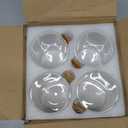 MHDCLY Overnight Oats Containers with Lids,16oz Overnight Oats Jars 4 Pack, Oatmeal Cups,Meal Prep Containers,Glass Meal Prep Containers with Lids,China Pudding Jars