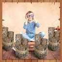 4 Sets Pirate Nautical Party Decoration Imitation Wooden Piling Paper Boxes Fishing Net Starfish for Under The Sea Birthday Ocean and Beach Theme Party Favors Adventure Birthday Photo Booth Props (4)