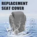 Priprilod Gray Leather Driver Side Bottom Replacement Seat Cover Compatible with Toyota Tundra 2007 2008 2009 2010 2011 2012 2013