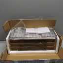 QEEIG Bathroom Shelves Over Toilet - Wall Mounted Floating Shelves Toilet Paper Storage Small Farmhouse Decor Shelf 16 inch Set of 3, Rustic Brown (019-BN3)