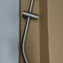 Handheld Showerhead & Rain Shower Combo for Easy Reach, 27.5" Drill-free Stainless Steel Slide Bar, 5of 5-setting Handheld Shower and Showerhead, with 5ft Hose -Brush Nickel