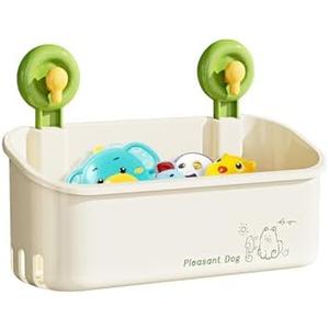 CBJHPZ Bath Toy Storage - Wall Mounted Bath Toy Holder with Suction Cup, Quick Drain Large Capacity Bathtub Toy Storage for Bathroom (Grren)