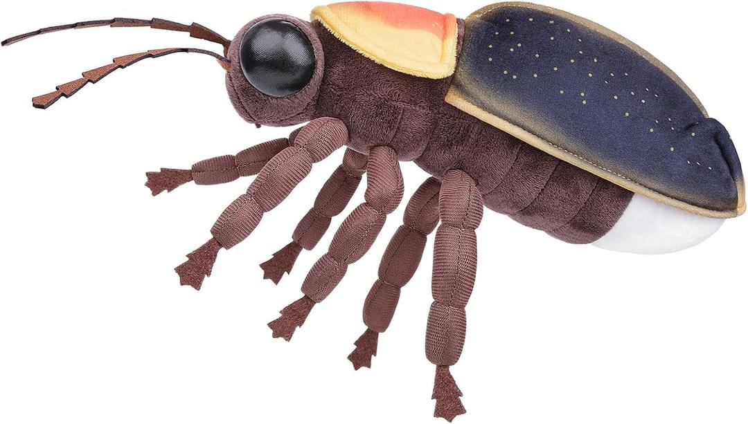 FRANKIEZHOU Simulation Firefly Stuffed Animal-10 inch,Glow in The Dark,Soft Toy for Kids,Home Decor,Hugging Toy (Small)