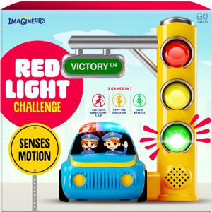 Imagineers Red Light Challenge Game for Kids - 3 4 5 6 Year Old Boy Birthday Gift - Girls Toys for Ages 5-7 - Kids Games for Age 4-8 for 4 Year Old Girl & Boys - Party Games