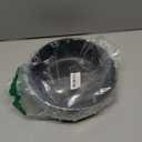 The HC Companies 8 Inch Round Plastic Succulent Capri Bowl 8"x8"x3" in Faux Concrete Color with Copper Band