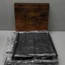 Hoctieon 2-Set 3 Tier End Table, Telephone Table Set of 2, Tall Side Table with Storage Set of 2, Small Nightstand for Small Spaces, Metal Frame, for Living Room, Bedroom, Sofa Couch, Rustic Brown