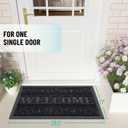 OLANLY Welcome Door Mat Indoor Outdoor Entrance, Heavy Duty Sturdy Front Door Mat, Waterproof All-Weather Doormat, Stain Resistant, Low Profile, Easy Clean Patio Entryway Mat, 36 x 24, Black