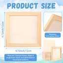FSWCCK 15 Pack 4.72 x 4.72 inch Wood Panel Boards, Unfinished Wood Canvas Panels for Crafts, Painting Canvas, DIY Art Projects, Pouring, Arts Use with Oils, Acrylics