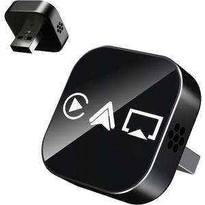 3 in 1 Screen Mirroring Wireless CarPlay Adapte, 2026 Upgraded Wired to Wireless for Apple CarPlay & Android Auto & AirPlay, Mini USB Design Car Play Adapter with TypeC Extension, Plug and Play