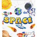 Clastyle Cosmic Space Planet Laundry Basket Star Kids Clothes Book Storage Basket Gift Toy Box for Bedroom Decor,Rocket,36x45 cm