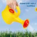NUOBESTY 2 Pack Kids Watering Can Bath Toys, Plastic Chicken Water Pail for Toddler Gardening, Beach Sand Play & Bathtub Fun, Cute Animal Watering Pot for Outdoor Indoor 