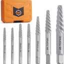 Screw Extractor Set, 7PCS Easy Out Screw Extractor Set, Stripped Screw Extractor for Removing Damaged Screws, Broken Bolts, Studs