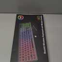 Wireless Keyboard and Mouse - RGB Backlit, Rechargeable & Light Up Letters, Full-Size, Ergonomic Tilt Angle, Sleep Mode, 2.4GHz Quiet Keyboard Mouse for Mac, Windows, Laptop, PC, Trueque(White)