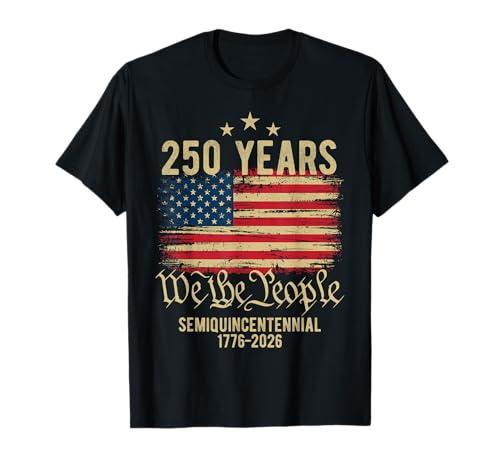 250 Years American Flag 250th Anniversary USA T-Shirt, S