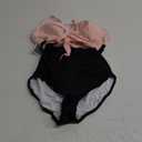 Eomenie Women's One Piece Swimsuits Tummy Control Cutout High Waisted Bathing Suit Wrap Tie Back 1 Piece Swimsuit (Medium, Black Pink)